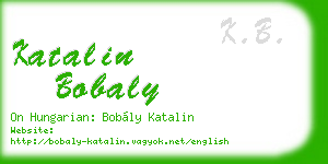 katalin bobaly business card